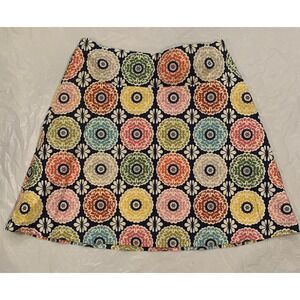 Sevier Skirts Women's Bright Print  Skirt Size L 12 Lightly Lined Side Zip